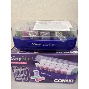 Conair Easy Start Multi Sized Hot Rollers Curlers HS15R 20 rollers 17 clips